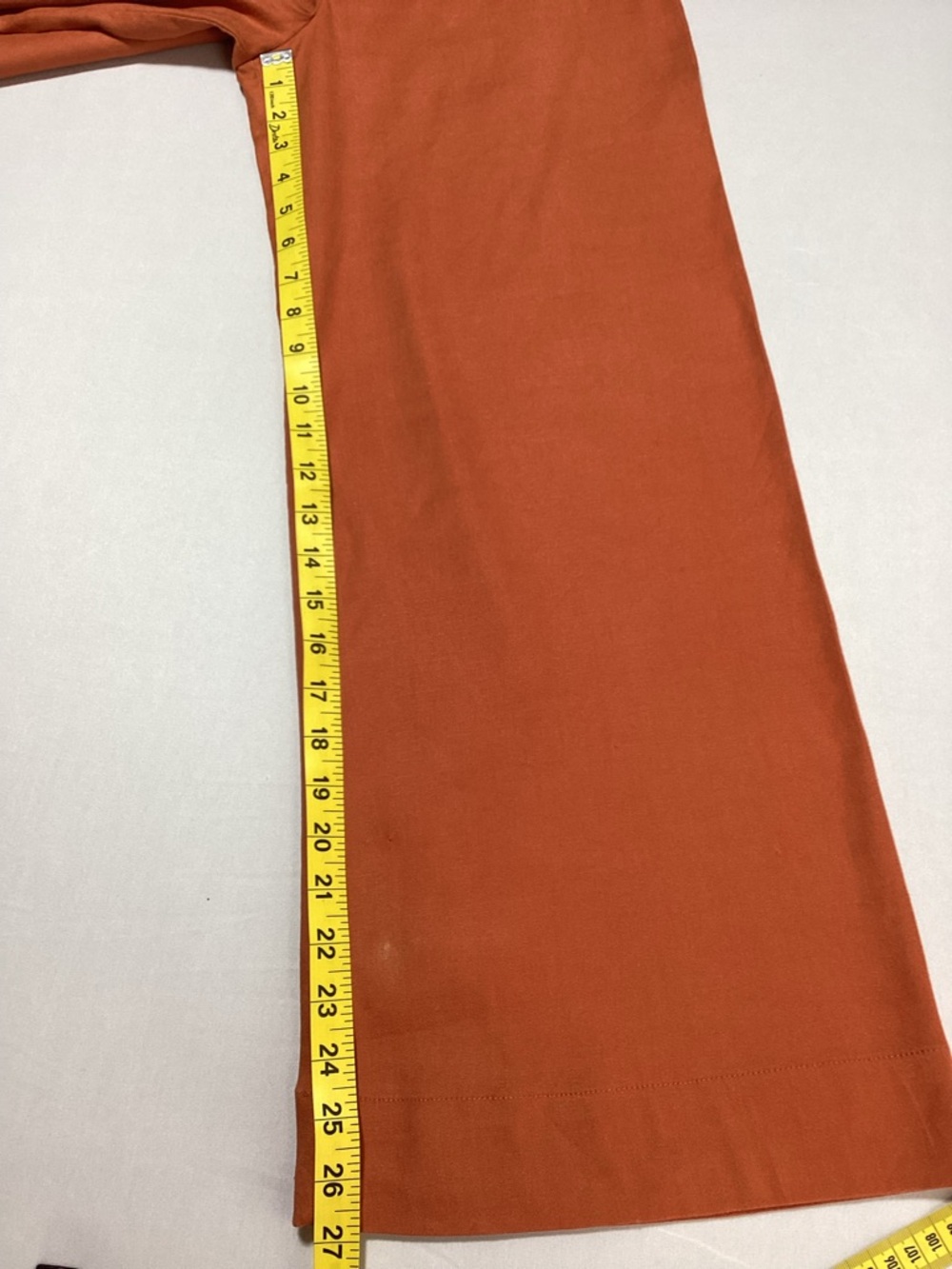 Anthropologie Ettie Linen Wide-Leg Cropped Pants in Rust Orange - Picture 13 of 16